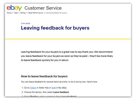 How To Leave A Seller Review On Ebay