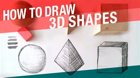 how to draw basic 3d shapes youtube