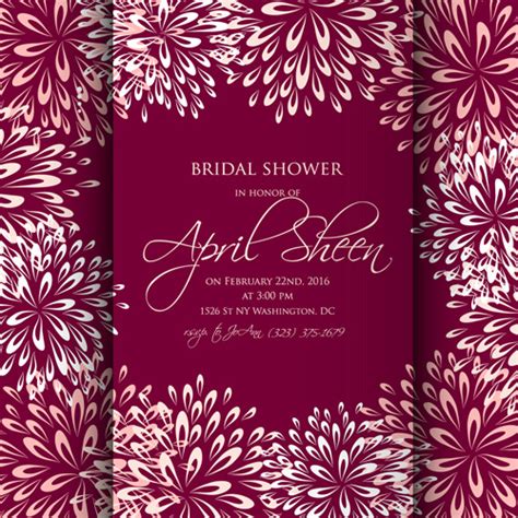 Floral Romantic Wedding Card Vectors Vectors Graphic Art Designs In