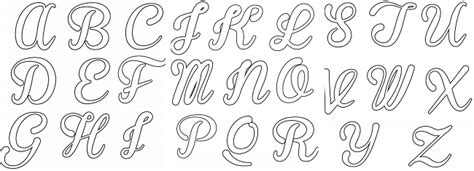 Moldes De Letras Cursivas Alfabeto Para Imprimir Em Pdf E