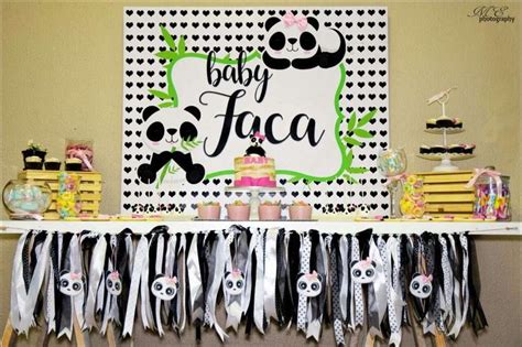 Pink Pandas Baby Shower Party Ideas Photo 1 Of 34 Panda Baby