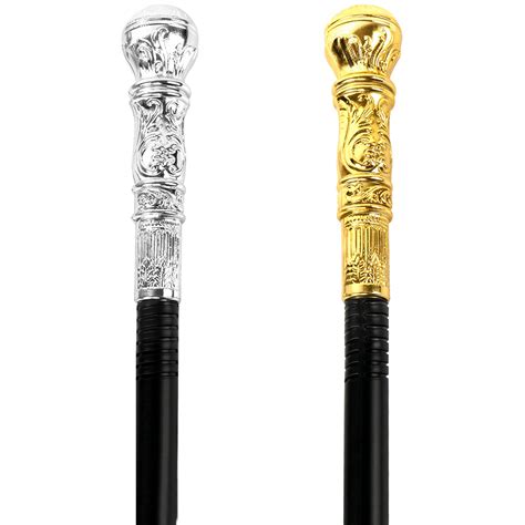 Buy Lucleag 2pcs Gold Walking Cane And Silver Walking Cane Halloween