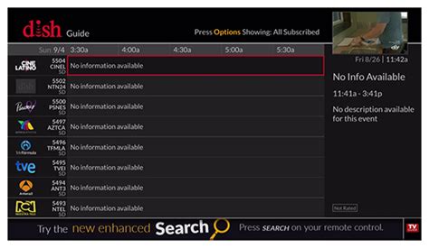 Channel lineup dish latino channel guide sirius channel guide order by phone: Fix "No Information" in the DISH Channel Guide | MyDISH