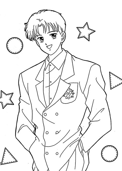 Boy Anime Coloring Pages