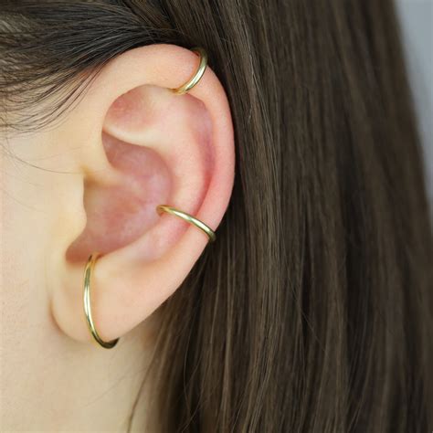 Cartilage Helix Ear Cuff No Piercing Conch Cuff Non Pierced Ear Cuff Single Band Silver Ear Cuff