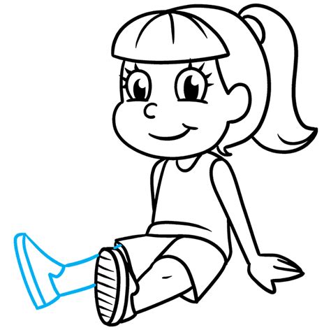 How To Draw A Girl Sitting Really Easy Drawing Tutorial
