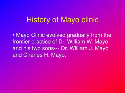 Ppt Medical System In The Us Mayo Clinic Powerpoint Presentation