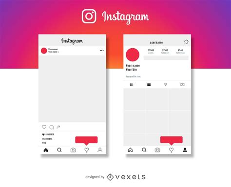 Instagram Post Und Profilvorlage Vektor Download