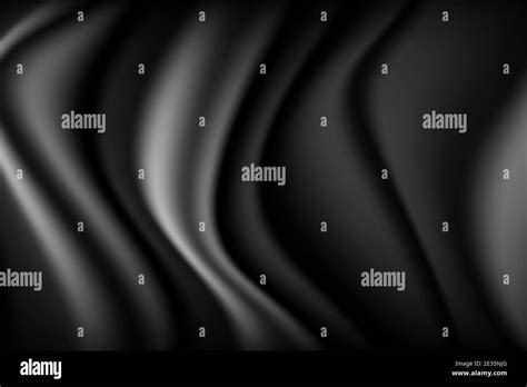 Abstract Background With Black Satin Silky Cloth Smooth Texturevector