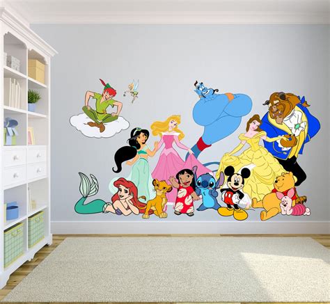 Cartoon Show Characters Princess Decors Wall Sticker Art Design Decal