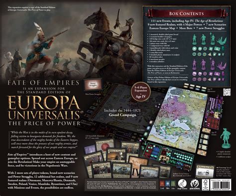 Hexasim Fate Of Empires Expansion Europa Universalis The Price Of Power