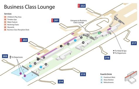 Emirates Terminal 3 Business Class Lounge Map Dubai Airport Airport