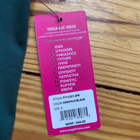 Yogalicious Tops Size Chart