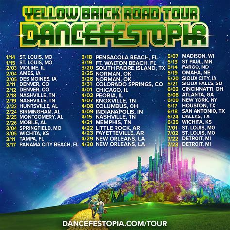 Dancefestopia Announces 2022 Yellow Brick Road Tour