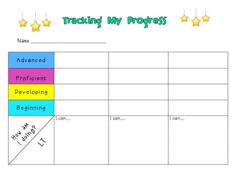 Tracking My Progress Chart For Students Too Coolfor School