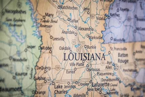 Louisiana Map With Cities Printable Iucn Water