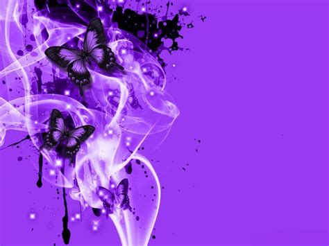 Download Black Butterfly On Purple Abstract Background Wallpaper