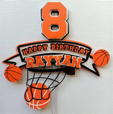 Acrylic Basketball Happy Birthday Cake Topper Basketball Themed Hot Sex Picture