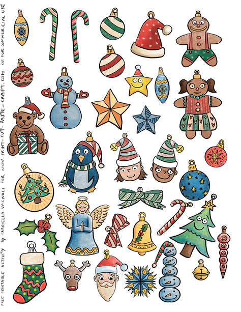 24 Cut And Paste Christmas Printables | Homecolor : Homecolor
