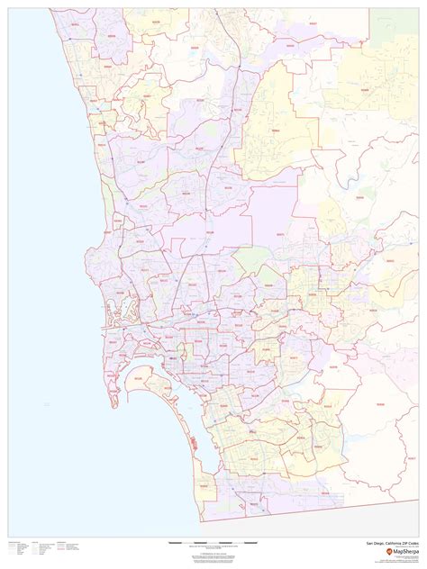 San Diego City Map With Zip Codes