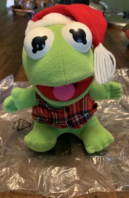 1987 Mcdonalds Christmas Baby Kermit The Frog Plush Jim Henson Muppet