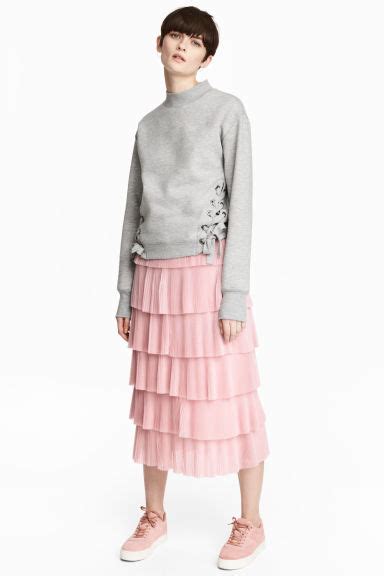 Tiered Skirt Light Pink Handm Gb