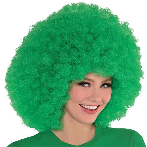 Giant Green Afro Wig Party City