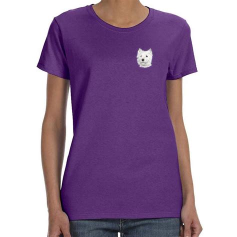 West Highland White Terrier Embroidered Ladies T Shirts Akc Shop