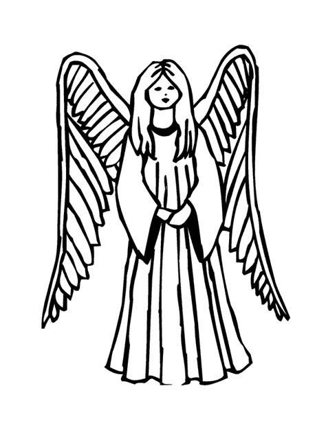 1) if you have javascript enabled you can click the print link in the top half of the page and it will automatically print the coloring page only and ignore the advertising and navigation at the top of the page. Angel Coloring Pages