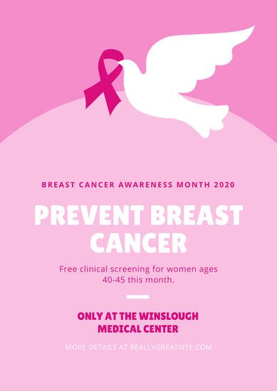 customize  breast cancer awareness poster templates