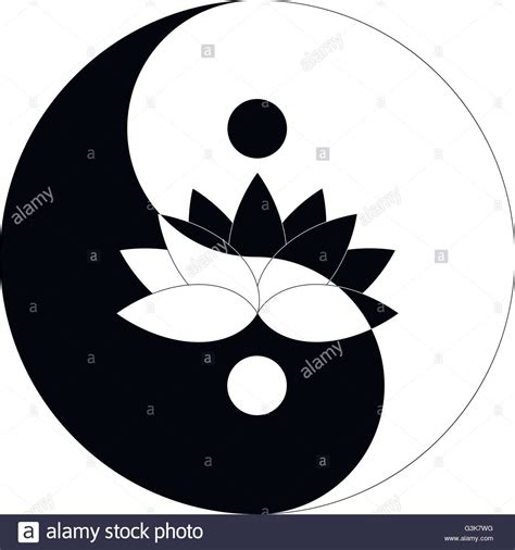 Lotus flower yin yang tattoo 6. Download this stock vector: lotus flower in Yin Yang ...