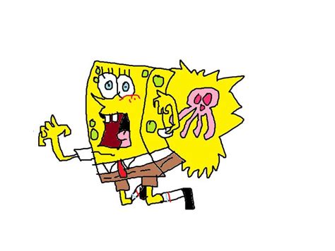 Spongebob And Jellyfish Sting By Humanmuck