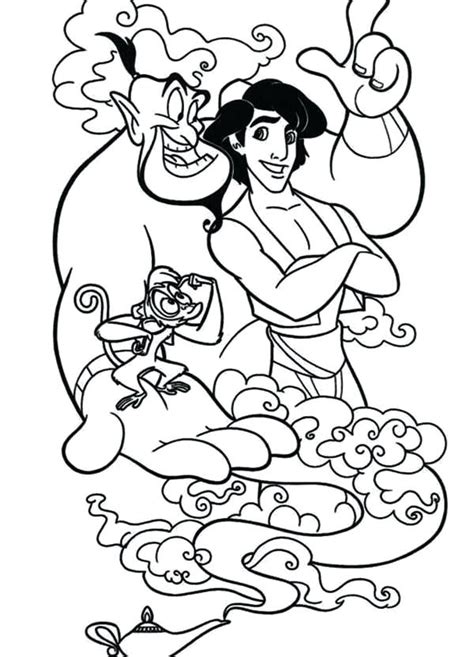 Aladdin cartoons coloring pages is a coloring page i like most of all. Genie Coloring Pages at GetColorings.com | Free printable ...