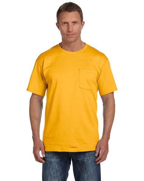 Fruit Of The Loom 3931p Adult Hd Cotton Pocket T Shirt
