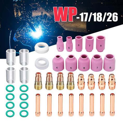Pcs Tig Welding Stubby Gas Lens Pyrex Cup Kit For Tig Wp