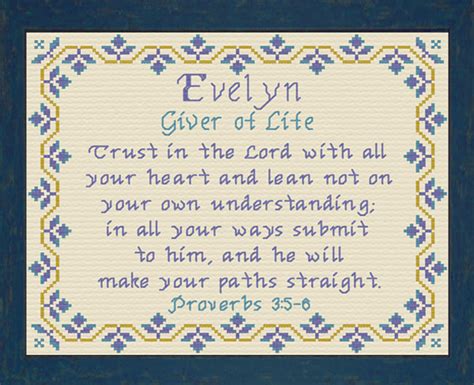 Name Blessings Evelyn 2 Personalized Names With Meanings And Bible