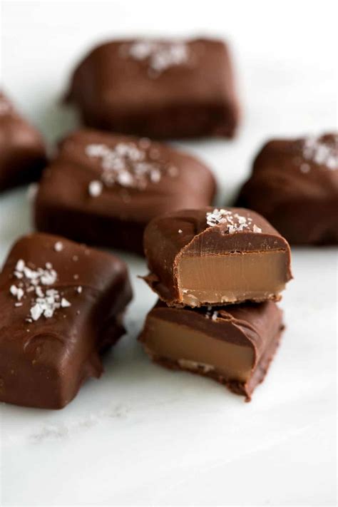 Salted Chocolate Covered Caramels Recipereservoir Com