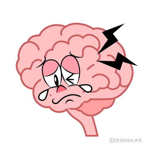 Free Crying Brain Cartoon Image｜charatoon