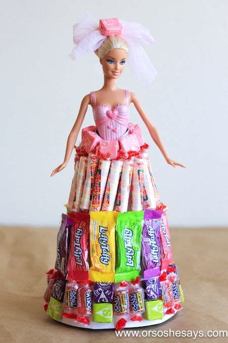 Candy Barbie Doll Dress Cool T Or Party Craft Diy Candy Barbie