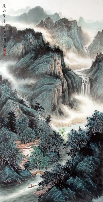 Chinese Mountain And Water Painting 1068022 69cm X 138cm27〃 X 54〃
