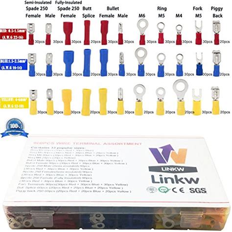 900pcs Crimp Terminal Set Wiring Connectorsassorted Insulated