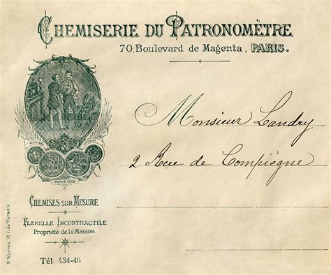 Vintage Printable Ephemera French Envelope The