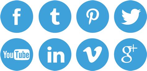 Cool social media icons vectors % with trademarks of the important network sites. Download Include Primary Socials Nap - Blue Social Media ...
