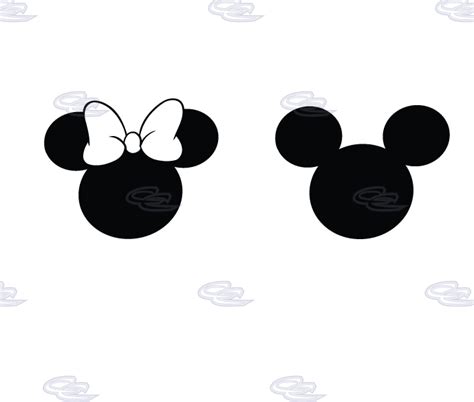 Download Mickey Minnie Mouse Head Silhouette N2 Free Image ...