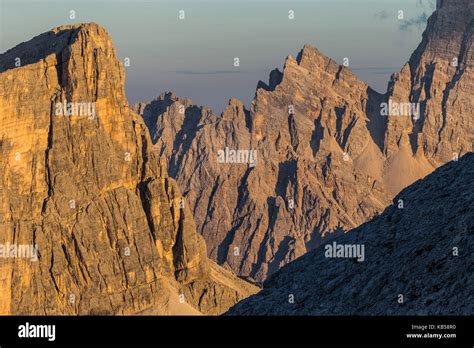 Europe Italy Alps Dolomites Mountains Formin Monte Pelmo View