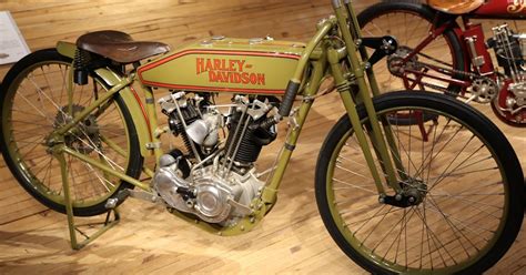 Oldmotodude 1920 Harley Davidson 8 Valve Board Track Racer On Display