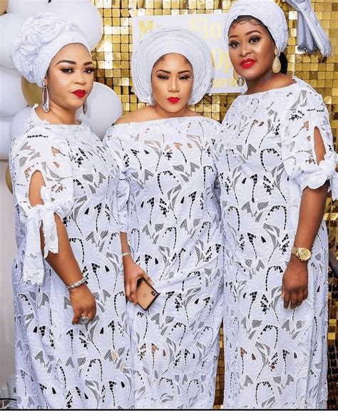 Aso Ebi White Lace Styles For Events Asoebi Guest Fashion