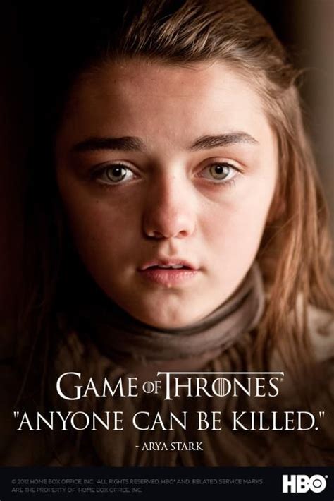 Games Of Thrones Arya Stark Arya Maisie Williams