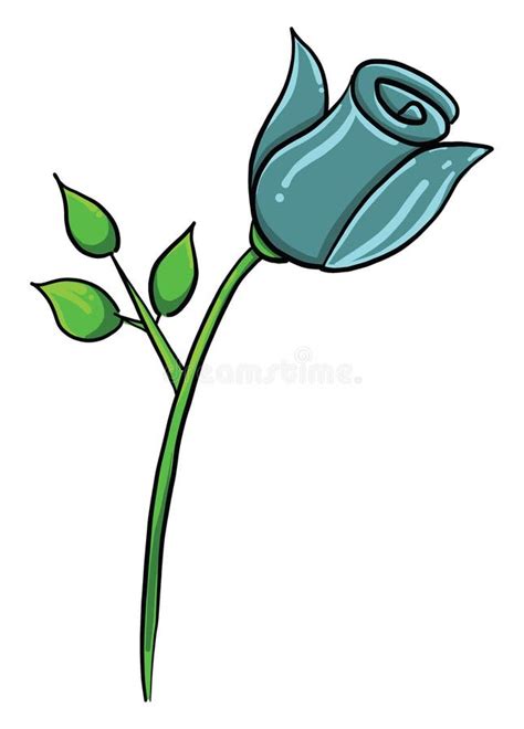 Bouquet Of Blue Flowers Illustration Vector Stock Vector