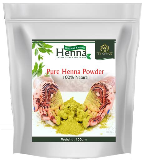 Pure Henna Powder Triple Sifted Microfine Powder Le Sattva